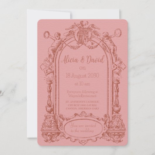 ヴィンテージロココ結婚式招待状 招待状 (正面)
