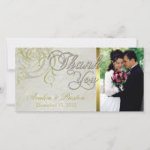 ヴィンテージロココ金ゴールドサンキューフォトカード サンキューカード (正面)