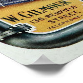 ヴィンテージロコタイト蒸気エンジン広告 ポスター (角)