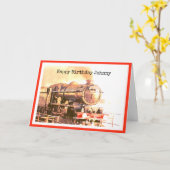 ヴィンテージロコ、満開のパーソナライズされた誕生日 カード (黄色い花)