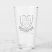 ヴィンテージロゴシールドローレルリボン名エンブレム タンブラーグラス (裏面)