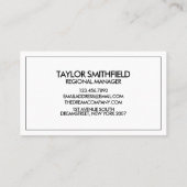 ヴィンテージロゴモダンプロフェッショナル名刺 名刺 (裏面)