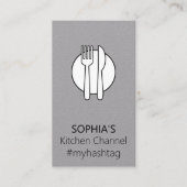 ヴィンテージロゴレストラン&キッチンチャンネルQRコード 名刺 (正面)