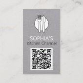 ヴィンテージロゴレストラン&キッチンチャンネルQRコード 名刺 (裏面)