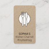 ヴィンテージロゴレストラン&キッチンチャンネルQRコード 名刺 (正面)