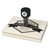 ヴィンテージロゴ名住所電話リボン六角 ラバースタンプ (スタンプ)