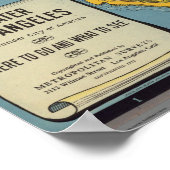 ヴィンテージロサンゼルスの地図 ポスター (角)