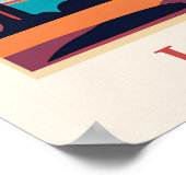 ヴィンテージロサンゼルスカリフォルニアシティスカイライントラベル ポスター (角)