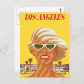 ヴィンテージロサンゼルスカリフォルニアトラーブ ポストカード (正面/裏面)