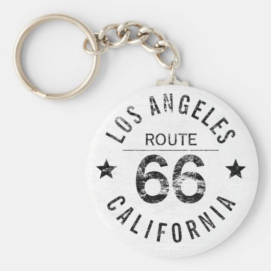 ヴィンテージロサンゼルスカリフォルニアルート66 キーホルダー (正面)