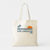ヴィンテージロサンゼルスカリフォルニアレトロサンセットサーフィン トートバッグ (裏面)