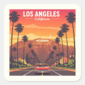 ヴィンテージロサンゼルスカリフォルニア スクエアシール (正面)