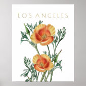 ヴィンテージロサンゼルス州花旅行ミッドセンチュリー ポスター (正面)