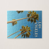 ヴィンテージロサンゼルス、カリフォルニアパームツリートラベル ジグソーパズル (横)