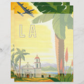 ヴィンテージロサンゼルス、カリフォルニア州ミッションwith Palm (正面/裏面)