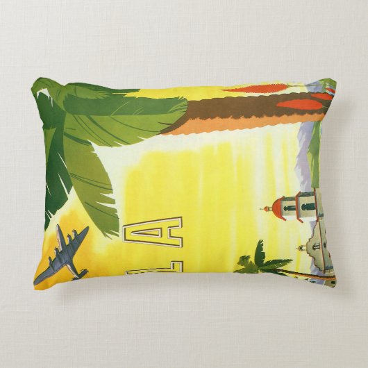 ヴィンテージロサンゼルス、カリフォルニア州ミッションwith Palm アクセントクッション (正面)