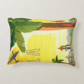 ヴィンテージロサンゼルス、カリフォルニア州ミッションwith Palm アクセントクッション (裏面)