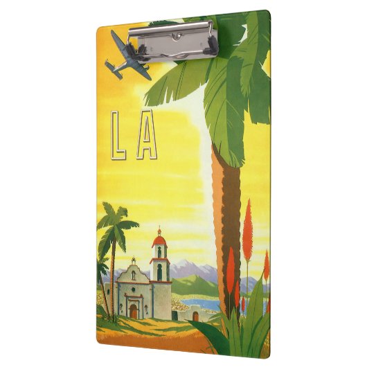 ヴィンテージロサンゼルス、カリフォルニア州ミッションwith Palm クリップボード (左)