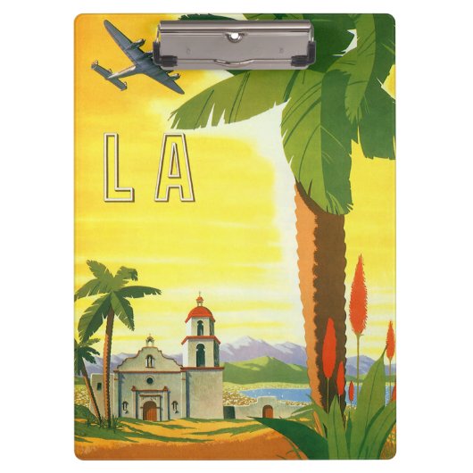 ヴィンテージロサンゼルス、カリフォルニア州ミッションwith Palm クリップボード (正面)