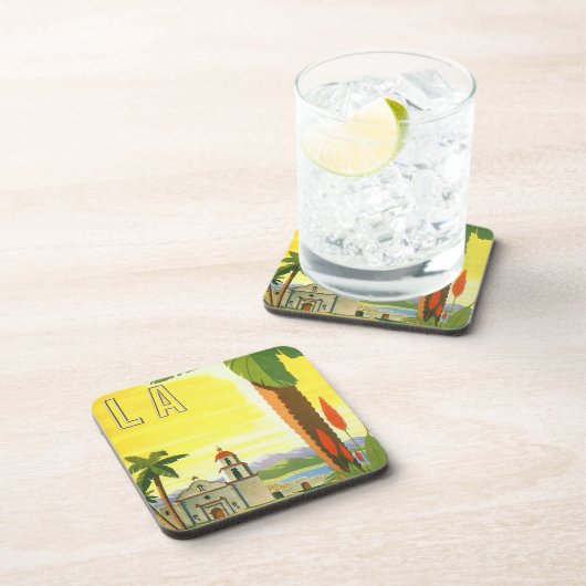 ヴィンテージロサンゼルス、カリフォルニア州ミッションwith Palm コースター (右側)