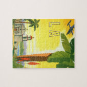 ヴィンテージロサンゼルス、カリフォルニア州ミッションwith Palm ジグソーパズル (横)