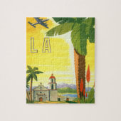 ヴィンテージロサンゼルス、カリフォルニア州ミッションwith Palm ジグソーパズル (縦)