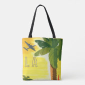 ヴィンテージロサンゼルス、カリフォルニア州ミッションwith Palm トートバッグ (裏面)