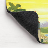 ヴィンテージロサンゼルス、カリフォルニア州ミッションwith Palm マウスパッド (コーナー)