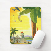 ヴィンテージロサンゼルス、カリフォルニア州ミッションwith Palm マウスパッド (マウス)