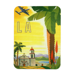 ヴィンテージロサンゼルス、カリフォルニア州ミッションwith Palm マグネット