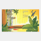 ヴィンテージロサンゼルス、カリフォルニア州ミッションwith Palm 長方形シール (正面)