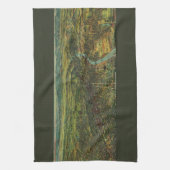 ヴィンテージロサンゼルス・カリフォルニア・リバーの地図 キッチンタオル (縦)