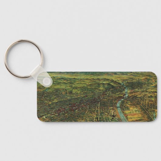 ヴィンテージロサンゼルス・カリフォルニア・リバーの地図 キーホルダー (裏面)