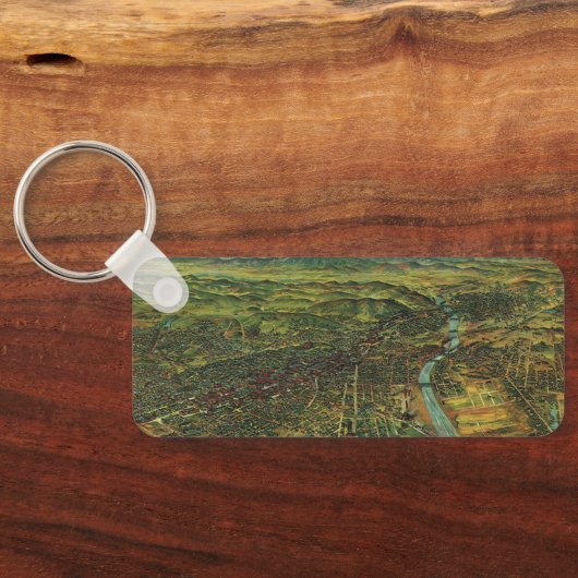 ヴィンテージロサンゼルス・カリフォルニア・リバーの地図 キーホルダー (裏面)