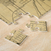 ヴィンテージロサンゼルスCAの地図(1914) ジグソーパズル (側面)