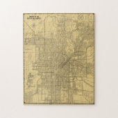 ヴィンテージロサンゼルスCAの地図(1914) ジグソーパズル (縦)