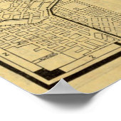 ヴィンテージロサンゼルスCAの地図(1914) ポスター (角)