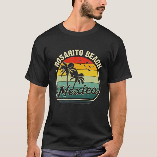 ヴィンテージロザリトビーチメキシコサマーバケーションサンズ Tシャツ (正面)