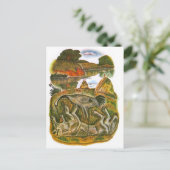 ヴィンテージロシアのイラスト、アソープの寓話6 ポストカード (スタンド正面)