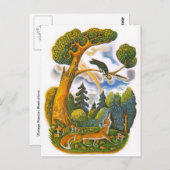 ヴィンテージロシアのイラスト、イソップ寓話10 ポストカード (正面/裏面)