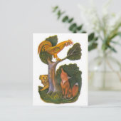 ヴィンテージロシアのイラスト、イソップ寓話12 ポストカード (スタンド正面)