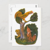 ヴィンテージロシアのイラスト、イソップ寓話12 ポストカード (正面/裏面)