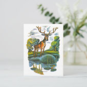 ヴィンテージロシアのイラスト、イソップ寓話4 ポストカード (スタンド正面)