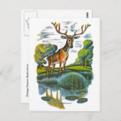 ヴィンテージロシアのイラスト、イソップ寓話4 ポストカード (正面/裏面)