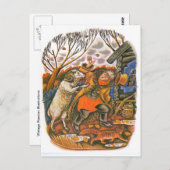 ヴィンテージロシアのイラスト、イソップ寓話9 ポストカード (正面/裏面)