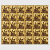 ヴィンテージロシアのブルー猫 ラッピングペーパー (フラット)