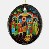 ヴィンテージロシアのレトロおとぎ話ファンタジーカラフル セラミックオーナメント (左)