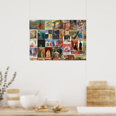 ヴィンテージロシアのレトロ映画コラージュ ポスター (キッチン)