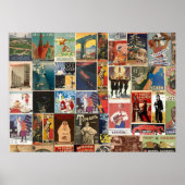 ヴィンテージロシアのレトロ映画コラージュ ポスター (正面)