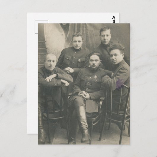 ヴィンテージロシアの兵 ポストカード (正面/裏面)